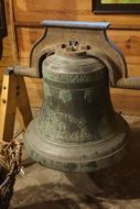 iron old bell in a museum