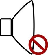 Icon of no sound