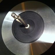 record player close-up