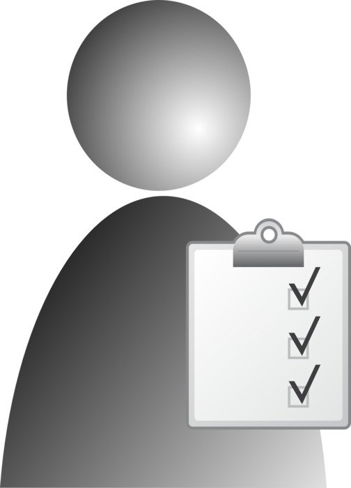 paper with marks in front of human figure