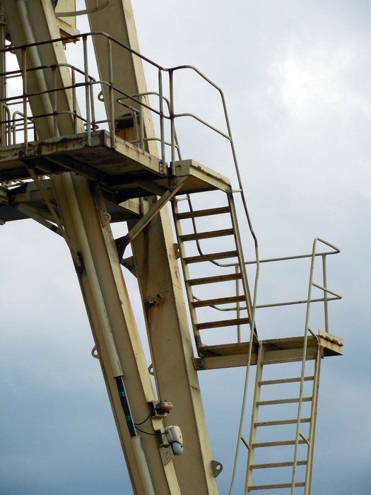 stairs up at the construction site
