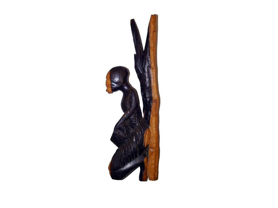 wooden nubian sculpture in egypt