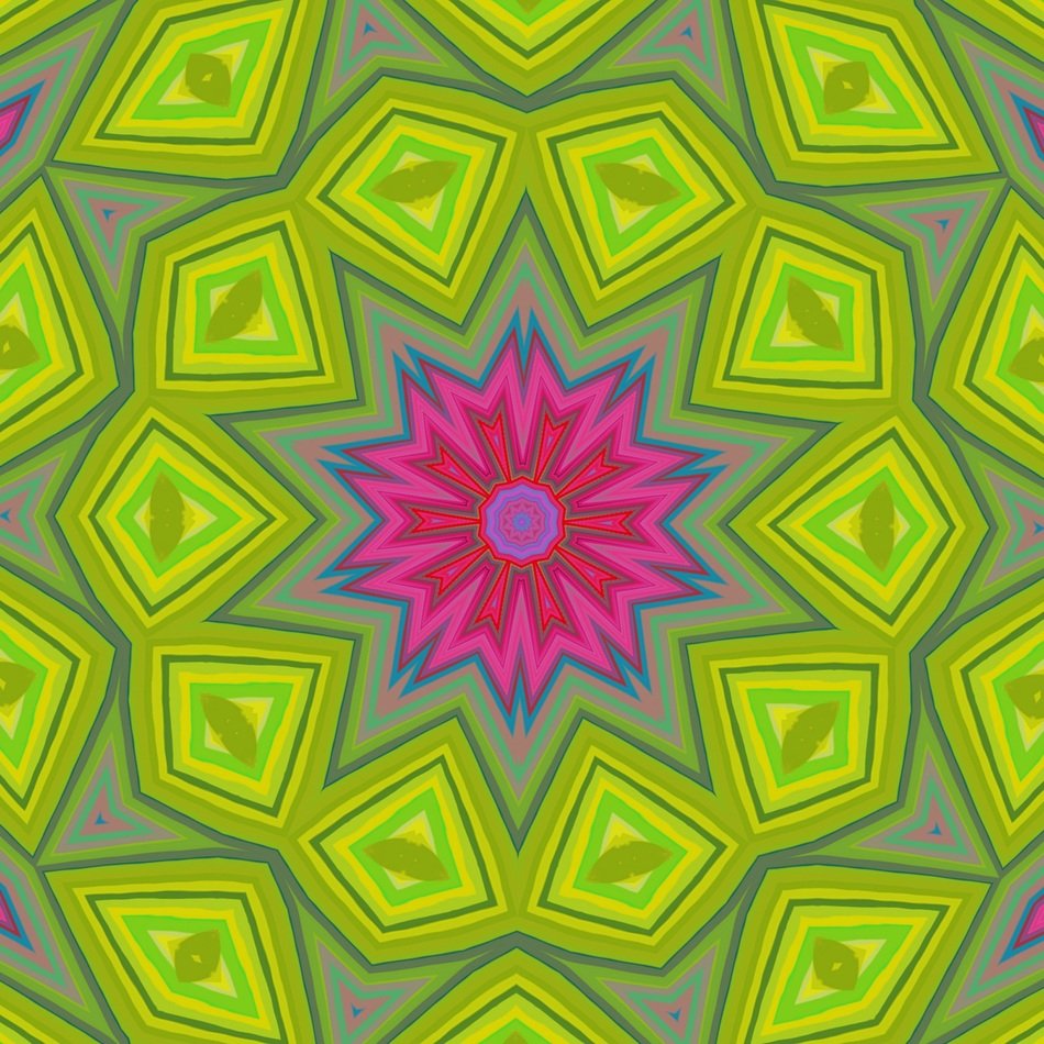 Green and pink mandala pattern free image download