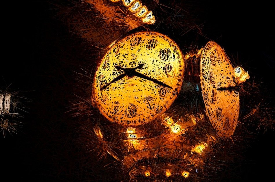 vintage watch on the street at night