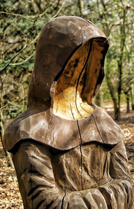 sculpture wood face