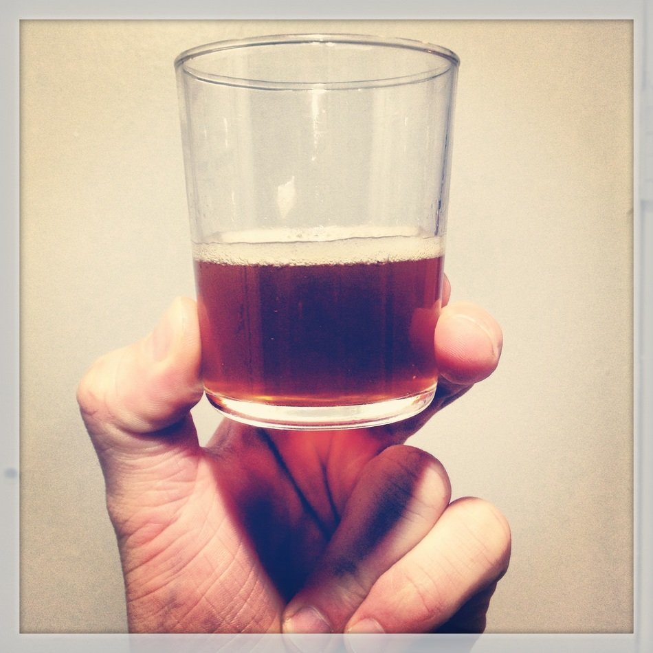 homemade beer for sample