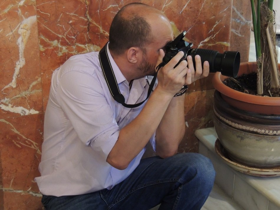 photographer in the process