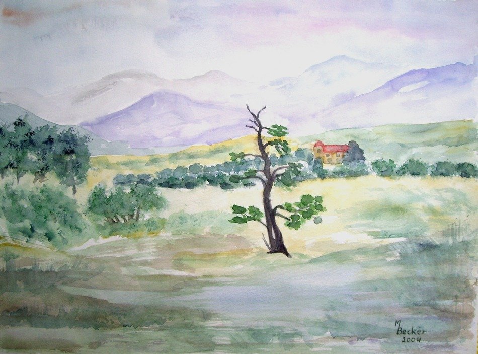 Painting of the landscape