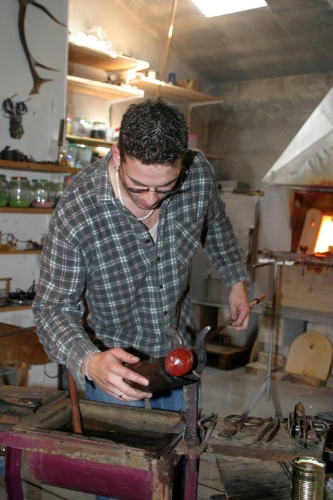 glassblower at work