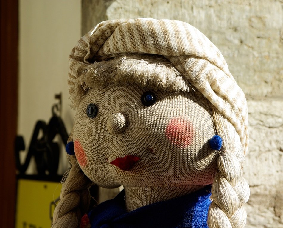 knitted doll as a craft