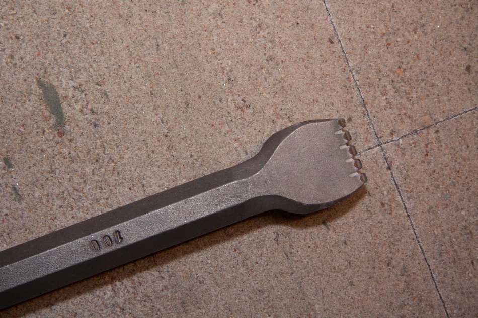 Tooth iron on the floor