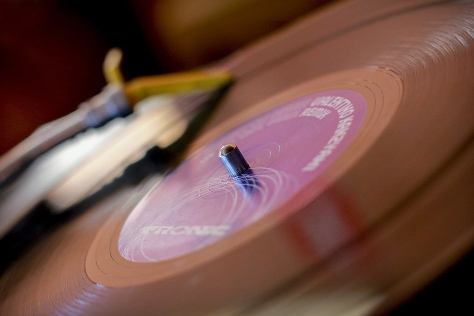 Closeup photo of Vinyl disco