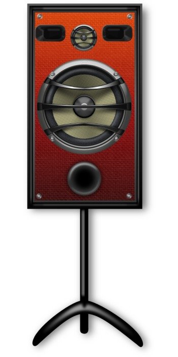 orange loudspeaker