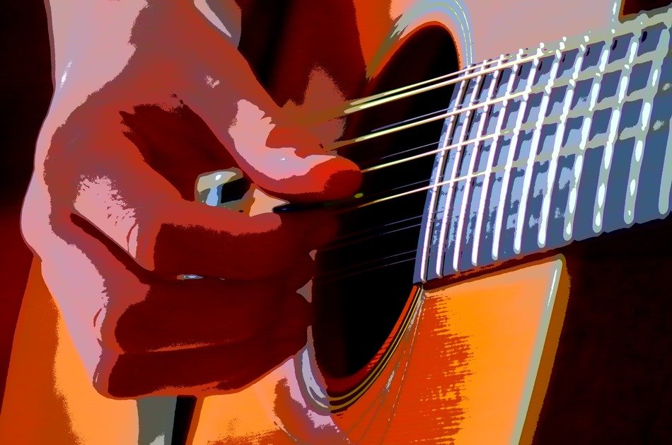 a graphical representation of the exercises on the guitar