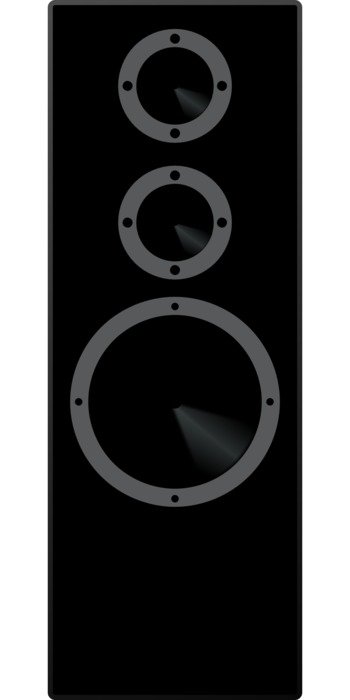 black amplifier with three membranes