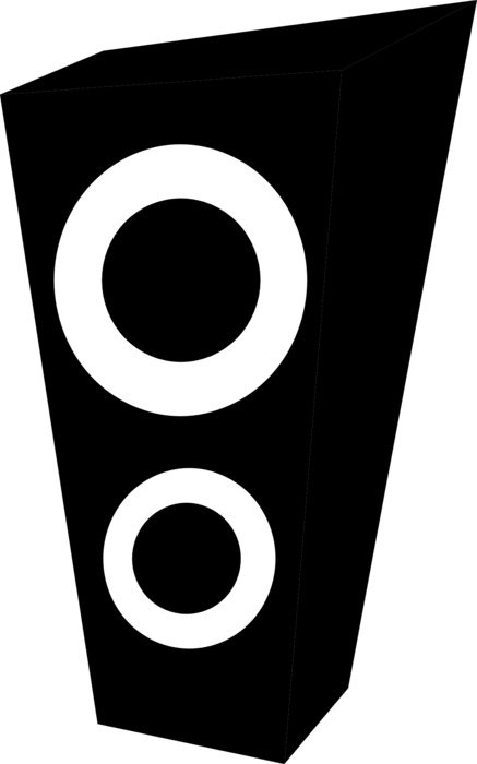 speaker sound as a drawing