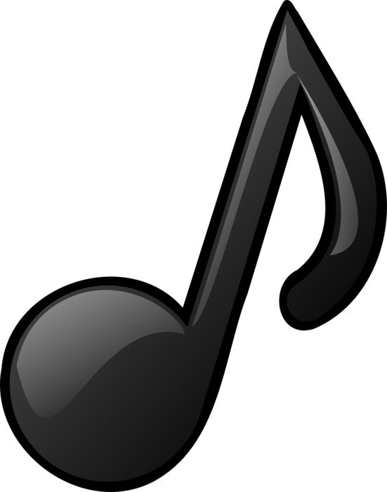 black note on white background