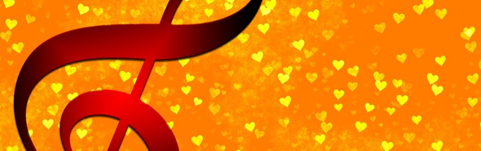 clef on an orange background