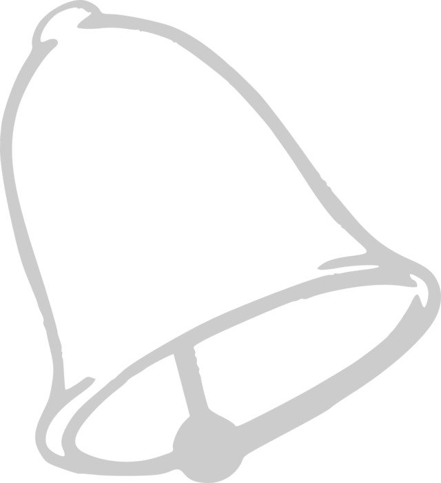 gray bell pattern on white background
