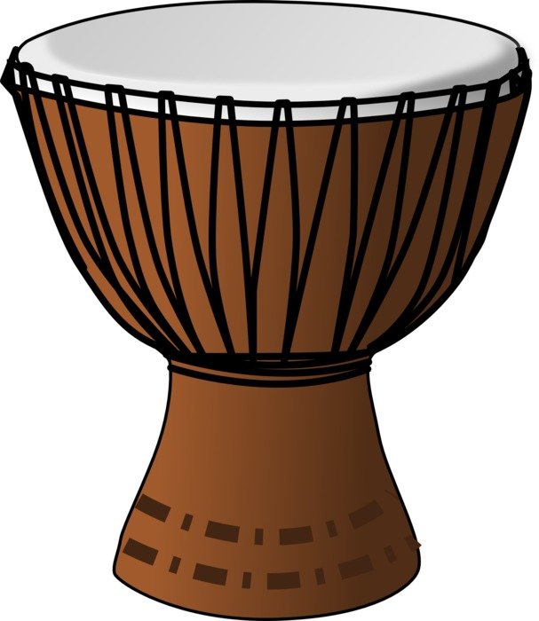 african drum, drawing