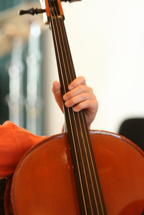 hand on cello