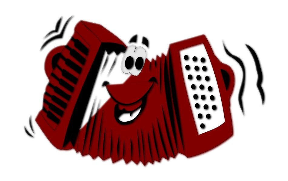 accordion with face
