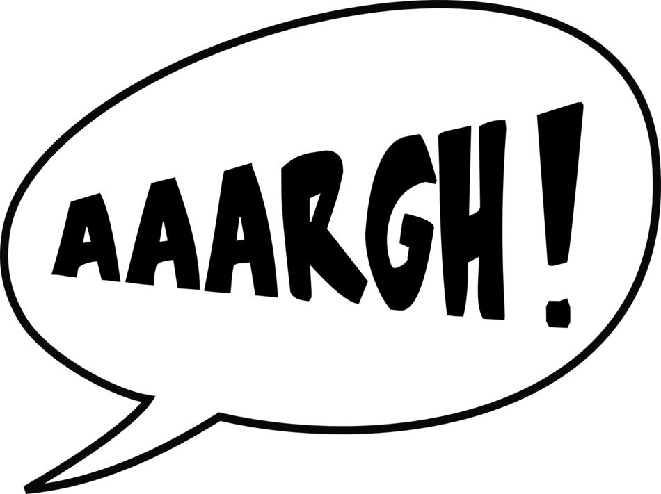 graphic image of the sound 'aaargh'