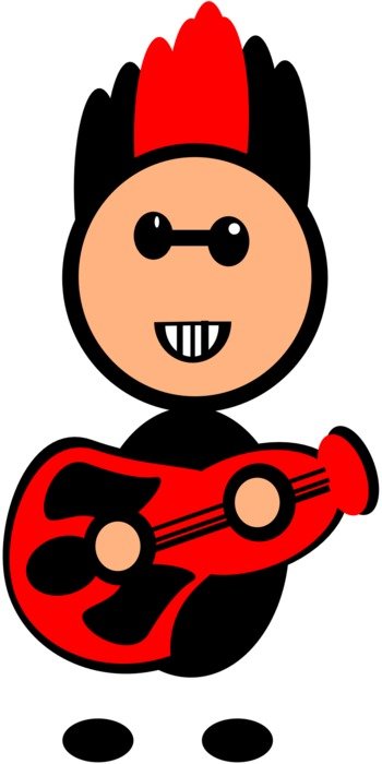 Picture of black and red rockstar