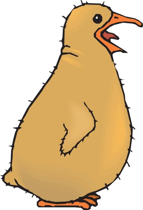 brown chick as a graphic image