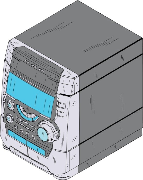 stereo system as a graphic image