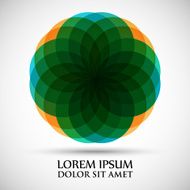 Round colorful logotype on gray background