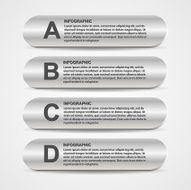 Abstract metal business options infographics