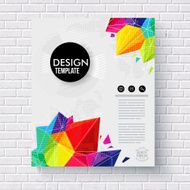 Stylish business design template on a brick wall