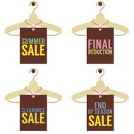 Clothes Hangers With Sale Tag