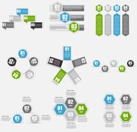 Collection of Infographic Templates for Business Vector Illustra N4