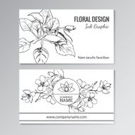 Floral templates for business or visiting cards