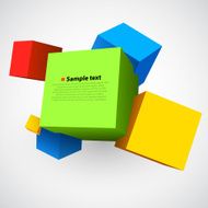Colorful three dimensions cubes