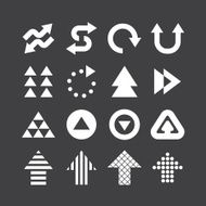 Arrow icons set vector design