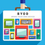 flat design for bring your own device concept