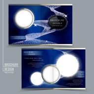 hi-tech style half-fold template brochure for business
