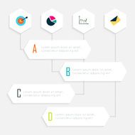 Abstract business info graphics template with icons N5