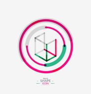 Minimal line design icon business block N2
