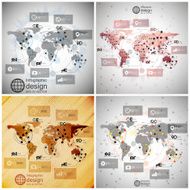 Infographics set templates for business design