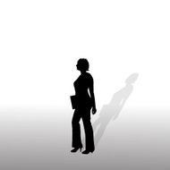Vector silhouette of a businesswoman N2