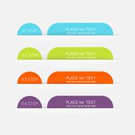 Vector colorful text box trendy colors