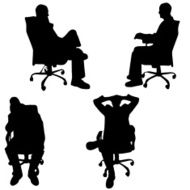 Vector silhouette of a man N4