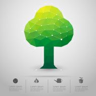 Infographic environment tree care Abstract triangle geometric