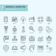 Thin line icons set Icons for business