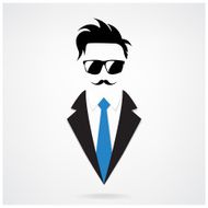 Hipster character for businessman