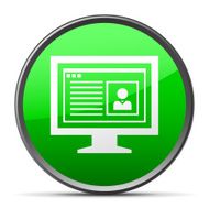 Computer Monitor icon on a round button - SlenderSeries